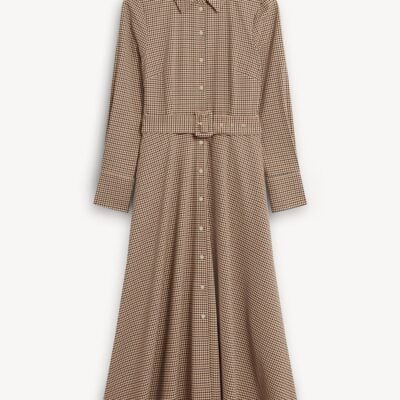 Hobbs Maura Check Belted Dress