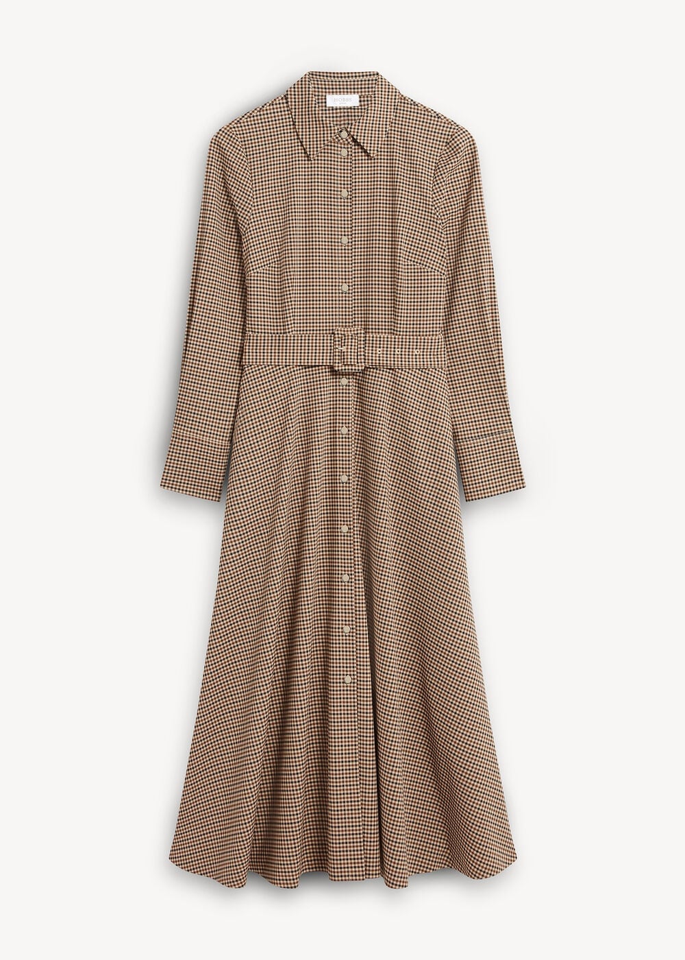Hobbs Maura Check Belted Dress