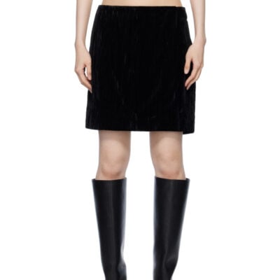 Holzweiler Black Cygnet Velvet Miniskirt