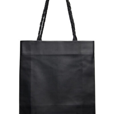 Issey Miyake Black 'Leather Paper' Bag