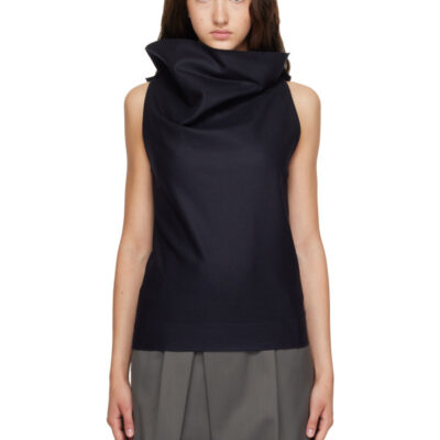 Issey Miyake Black Shell Top