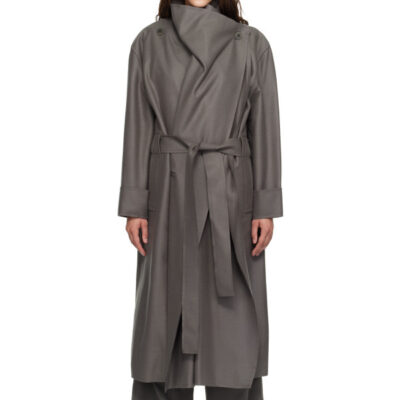 Issey Miyake Gray Shell Coat