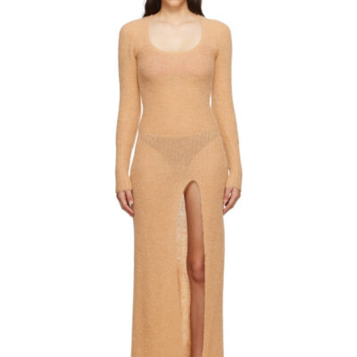 Jacquemus Beige Le Chouchou 'La Robe Dao' Maxi Dress