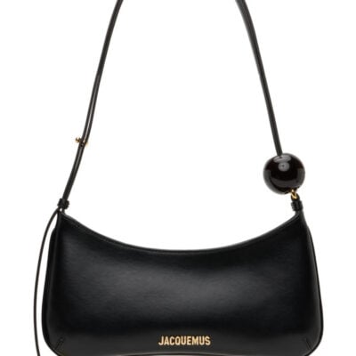 Jacquemus Black Le Raphia 'Le Bisou Perle' Bag