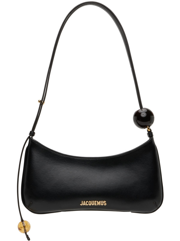 Jacquemus Black Le Raphia 'Le Bisou Perle' Bag