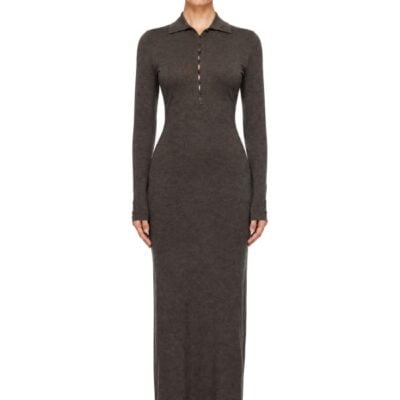 Jacquemus Brown 'The Merino Polo' Maxi Dress