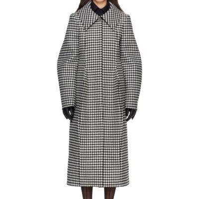 Jean Paul Gaultier Black & White 'The Pleated' Coat
