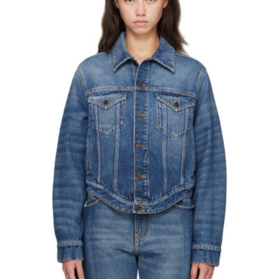 Jean Paul Gaultier Blue 'The JPG Curved' Denim Jacket