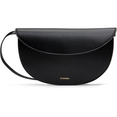 Jil Sander Black Curve Wallet Bag
