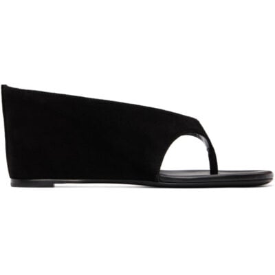 Jude SSENSE Exclusive Black Yaga Wedge Heeled Sandals