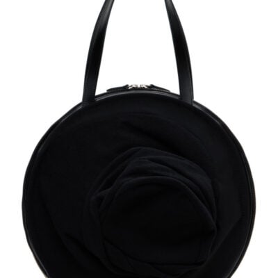 Junya Watanabe Black Smooth Wool & Leather Bag