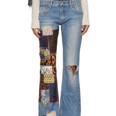 Junya Watanabe Blue Patchwork Jeans