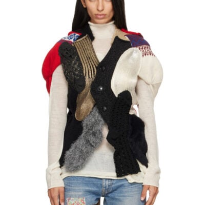 Junya Watanabe Multicolor Patchwork Cardigan