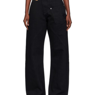 JW Anderson Black Twisted Workwear Jeans