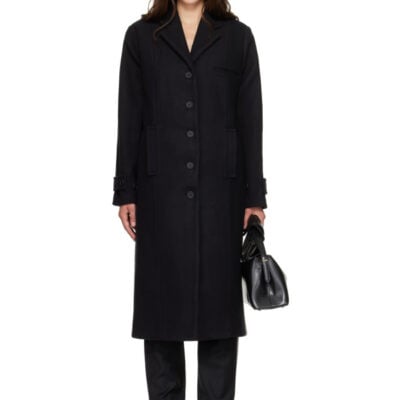 Kanika Agarwal SSENSE Exclusive Black Oversized Tailored Coat