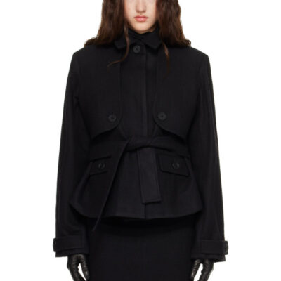 Kanika Agarwal SSENSE Exclusive Black Short Tailored Jacket