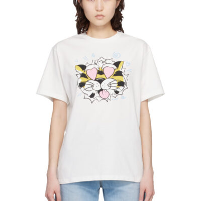 Kenzo Off-White Kenzo Paris 'KENZO Wild Tiger' Loose T-shirt