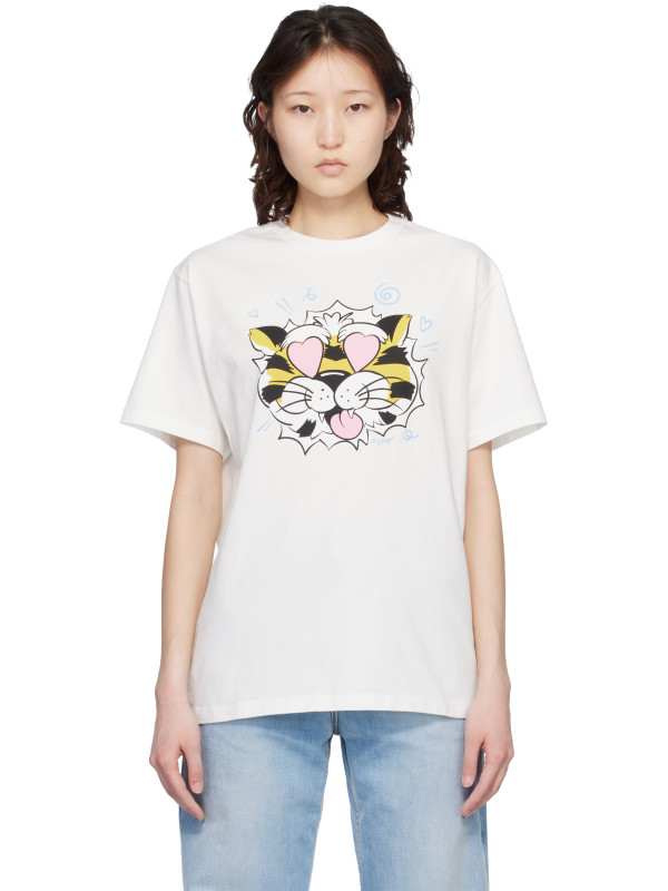 Kenzo Off-White Kenzo Paris 'KENZO Wild Tiger' Loose T-shirt