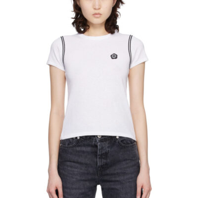 Kenzo White Kenzo Paris 'Boke Flower 2.0' Embroidered T-shirt