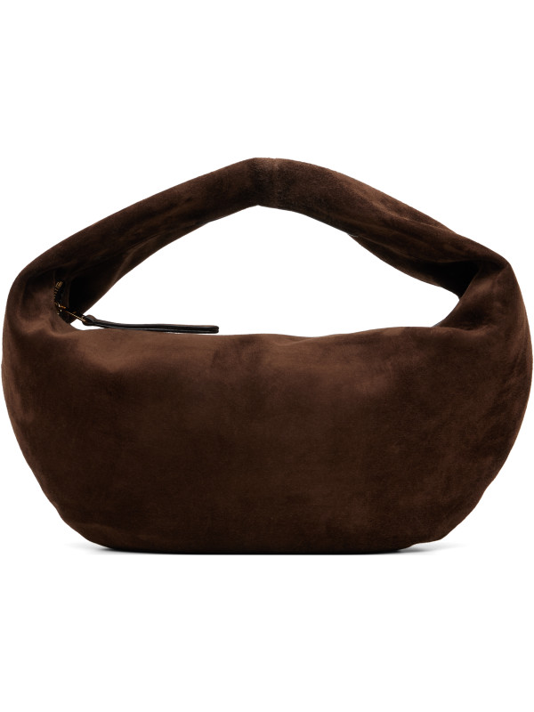 Khaite Brown Calf Suede Medium Olivia Bag