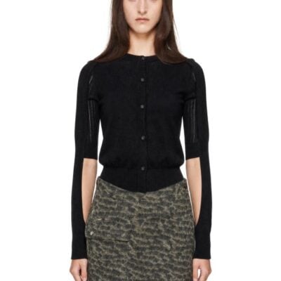 Kiko Kostadinov Black Corella Double Sleeve Cardigan