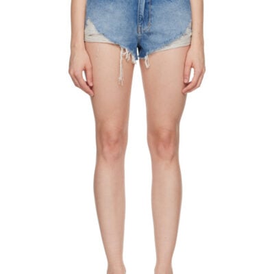 Ksubi Blue Kali Exposed Tidal Denim Shorts