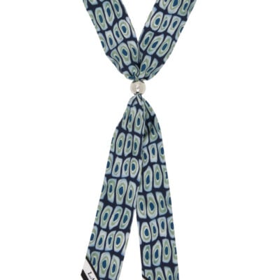 Lanvin Blue Murano Print Silk Twilly Scarf