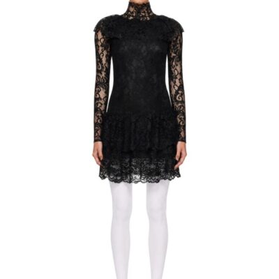 Laura Andraschko Black Teatime Midi Dress