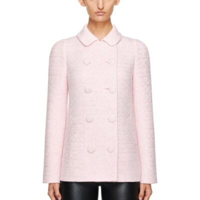 Laura Andraschko Pink Knightsbridge Micro Pea Coat