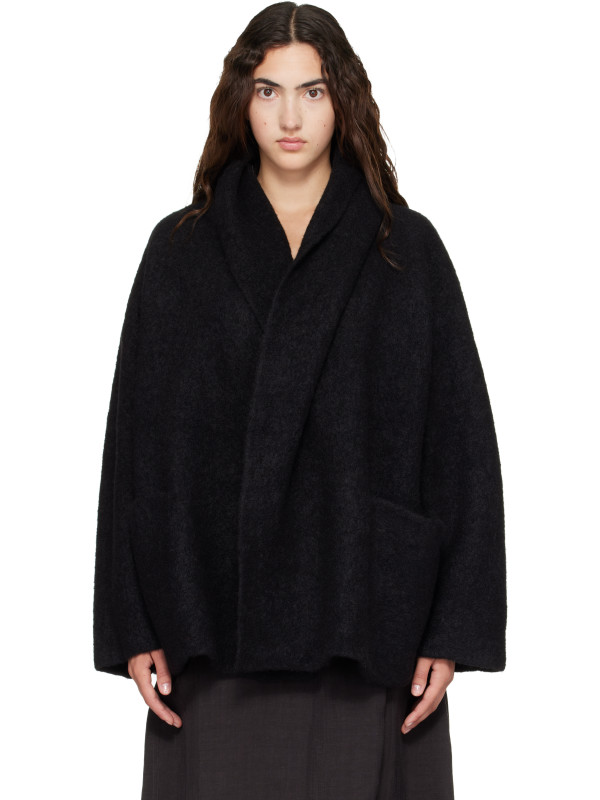 Lauren Manoogian Black Double Face Coat
