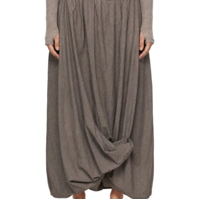 Lauren Manoogian Gray Twist Midi Skirt