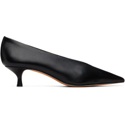 Le Monde Beryl Black Babouche Kitten Heels