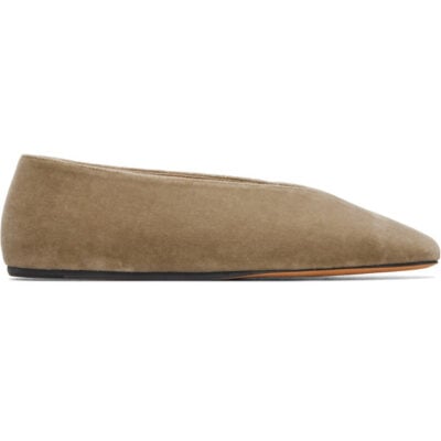 Le Monde Beryl Taupe Olympia Slipper Flats