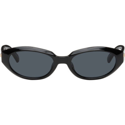 Le Specs Black 'Le Bijou' Sunglasses