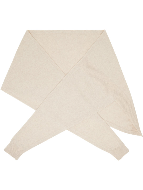 Le17Septembre Beige Soft Alpaca Blend Knit Muffler Scarf
