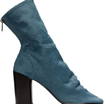 Lemaire Blue 80 mm Glove Pony Heeled Ankle Boots