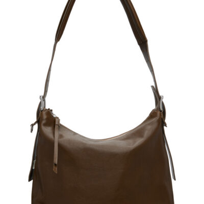 Lemaire Brown Belted Leather Bag