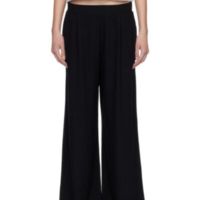 Leset Black Lauren Pleated Pocket Trousers