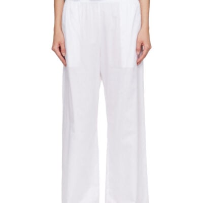 Leset White Yoko Pocket Trousers