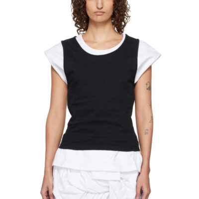 Lii Studio Black & White Tank-Layer T-shirt
