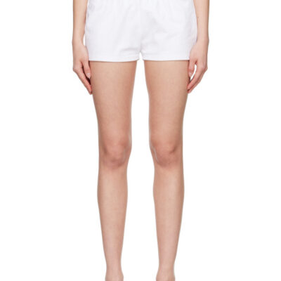 Lii Studio White Cotton Knit Shorts