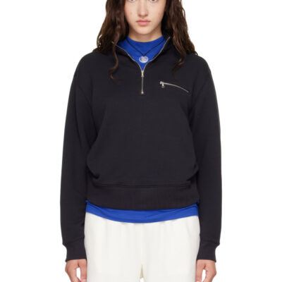 Literary Sport Black Jane Quarter Zip Sweatshirt