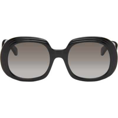 Loewe Black Mini Anagram Steps Sunglasses