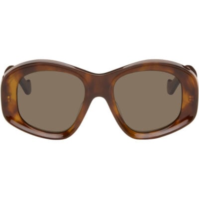 Loewe Brown Beveled Pentagon Sunglasses