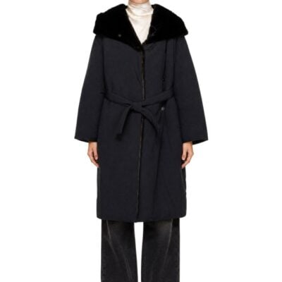 Loulou Studio Black Darcy Midi Down Coat