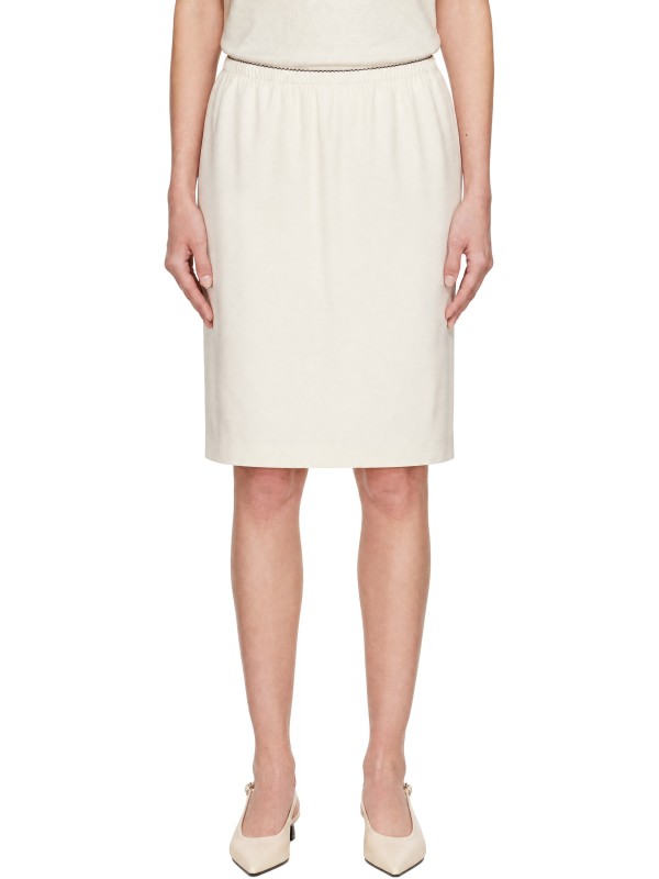 Loulou Studio Off-White Kruse Midi Skirt