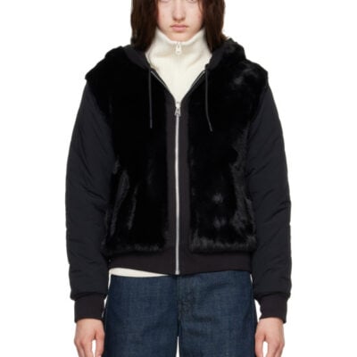 Mackage Black Gwendal Reversible Faux-Fur Hoodie