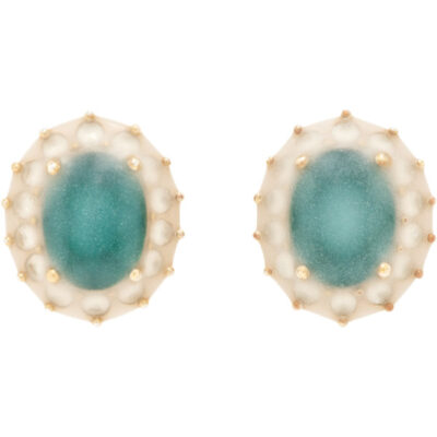 Maison Margiela Antiqued Wax Pompadour Earrings