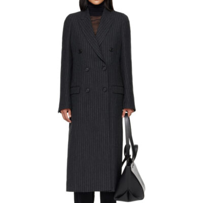 Maison Margiela Black & Gray Double Breasted Coat