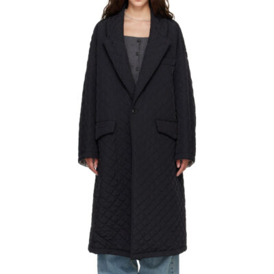 Maison Margiela Black Quilted Coat